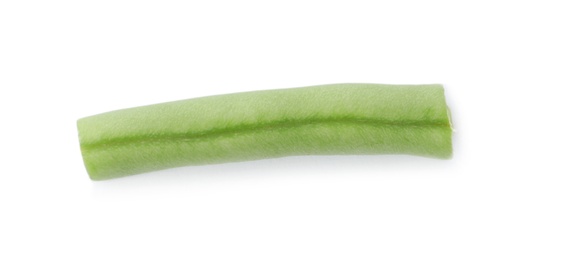 Photo of Piece of delicious fresh green bean isolated on white