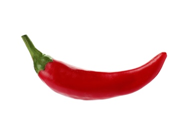 Red hot chili pepper on white background