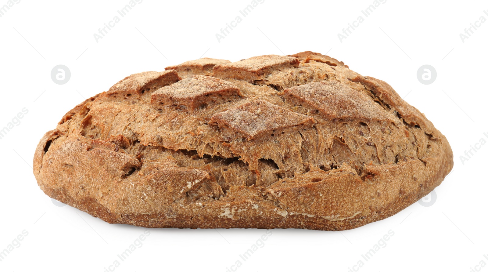 Photo of Freshly baked sourdough bread isolated on white