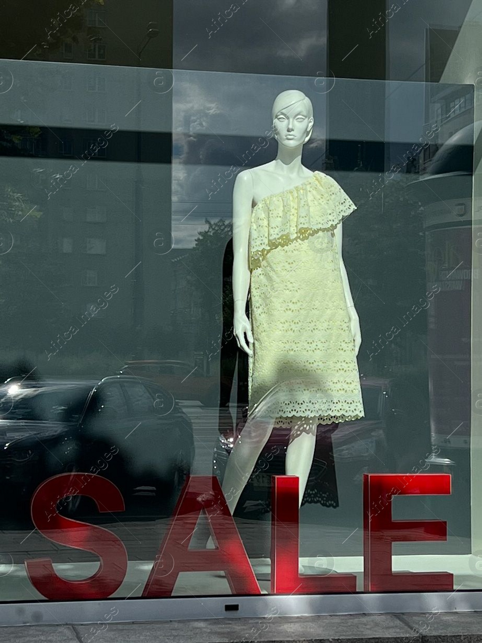 Photo of WARSAW, POLAND - JULY 17, 2022: Display of official BALLADINE store on city street