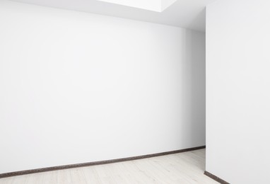 Photo of Empty office room with white walls. Interior design