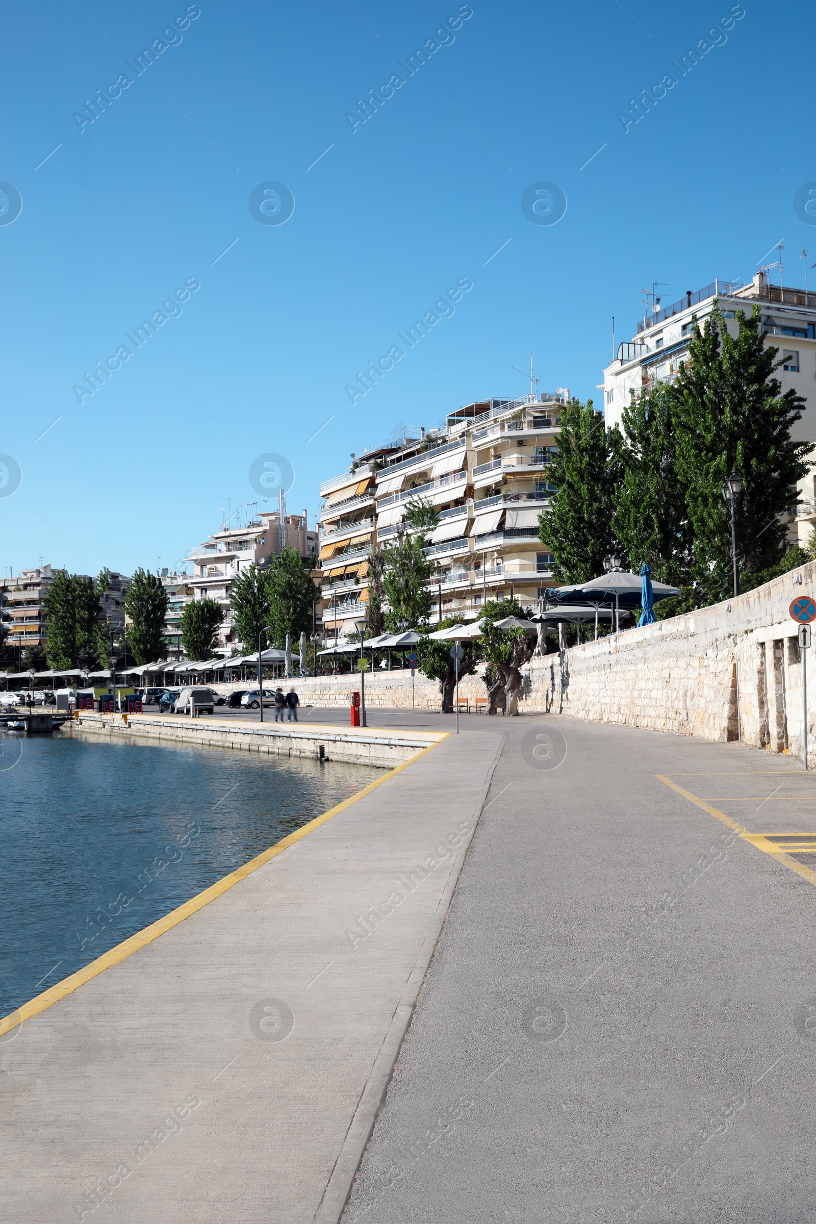 Photo of Cityscape of marina district with pier and buildings