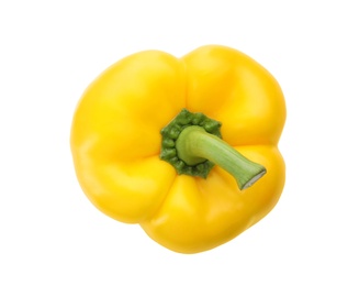 Photo of Raw ripe paprika pepper on white background