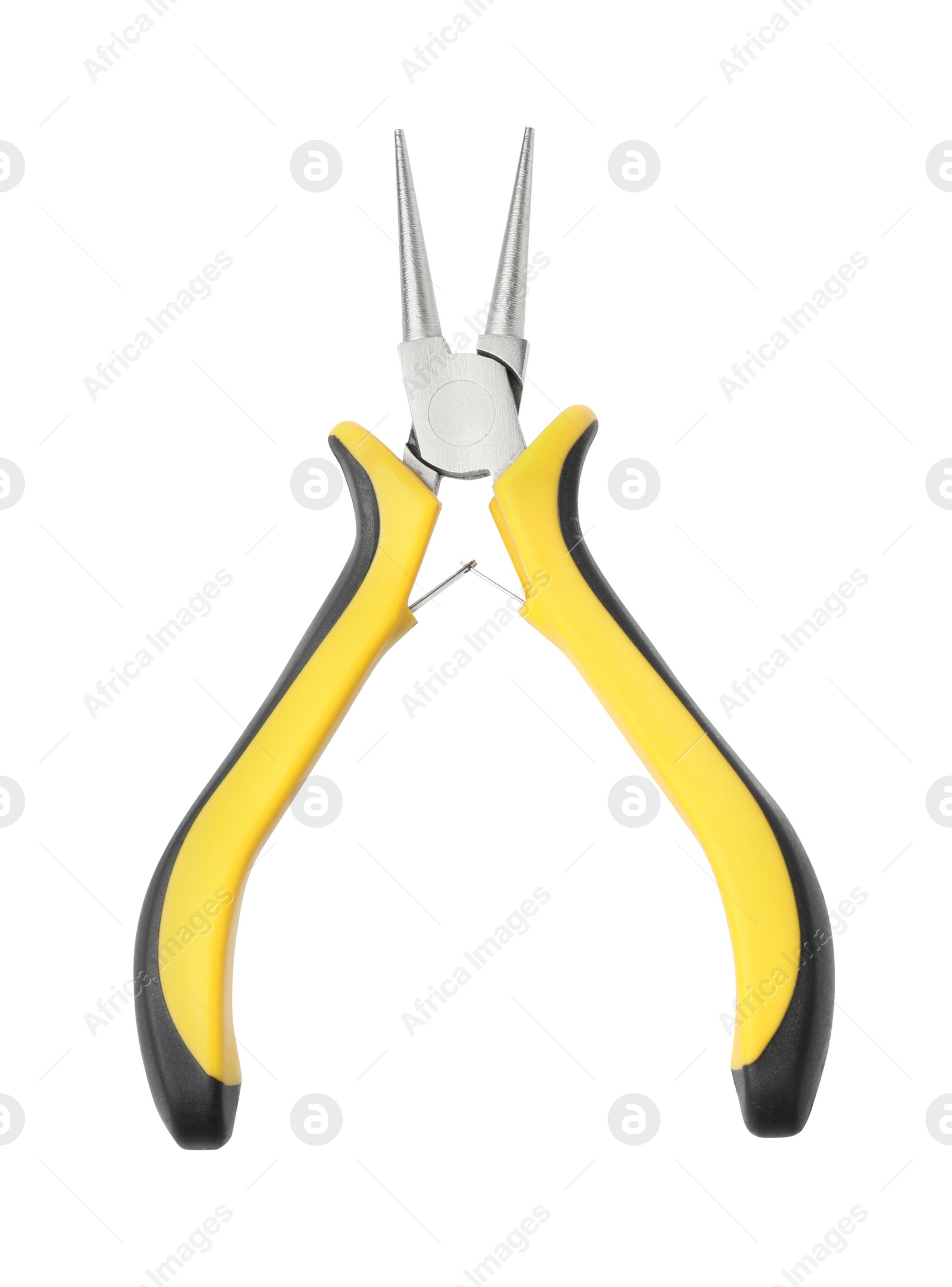 Photo of New round nose pliers isolated on white