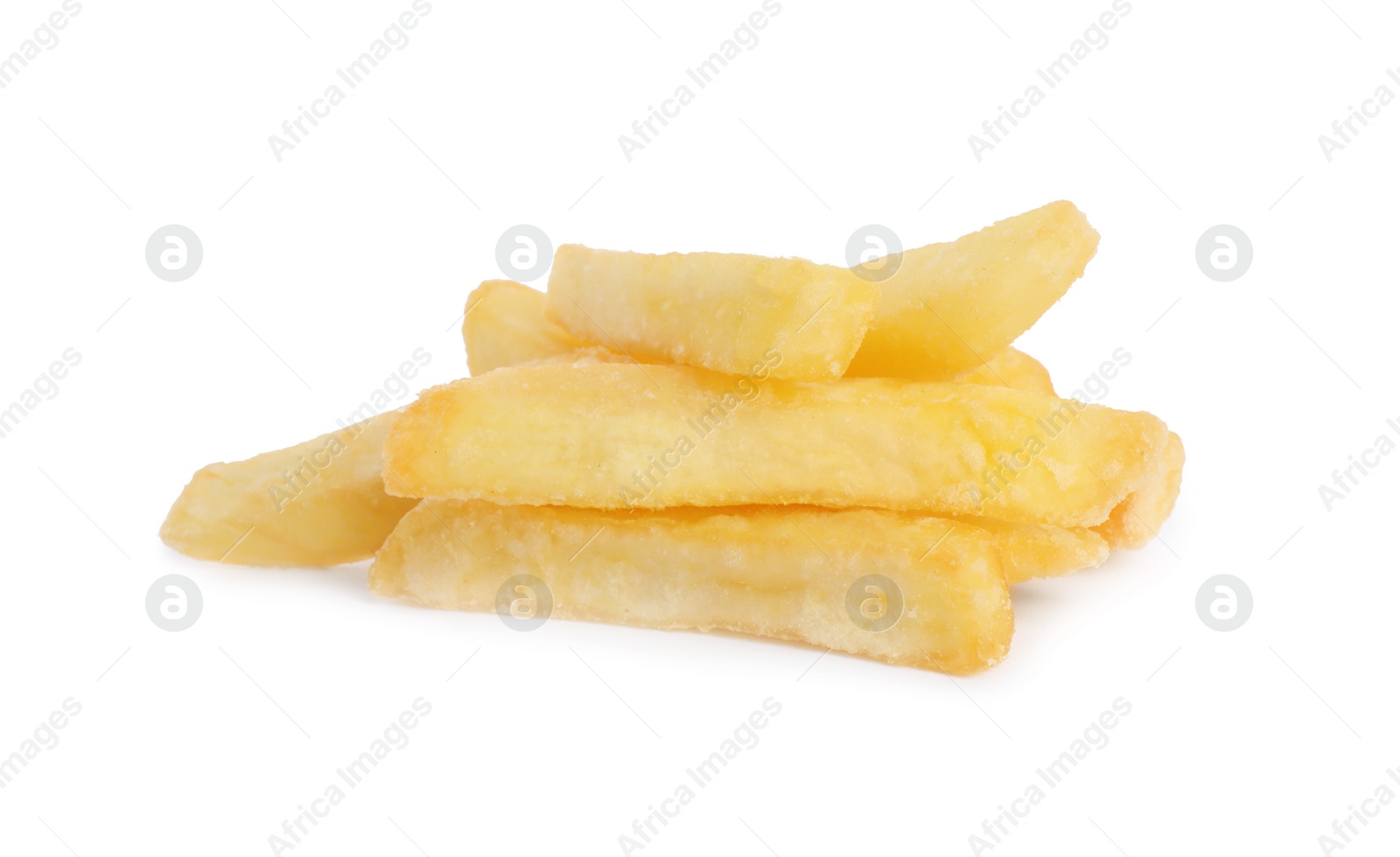 Photo of Delicious fresh french fries on white background