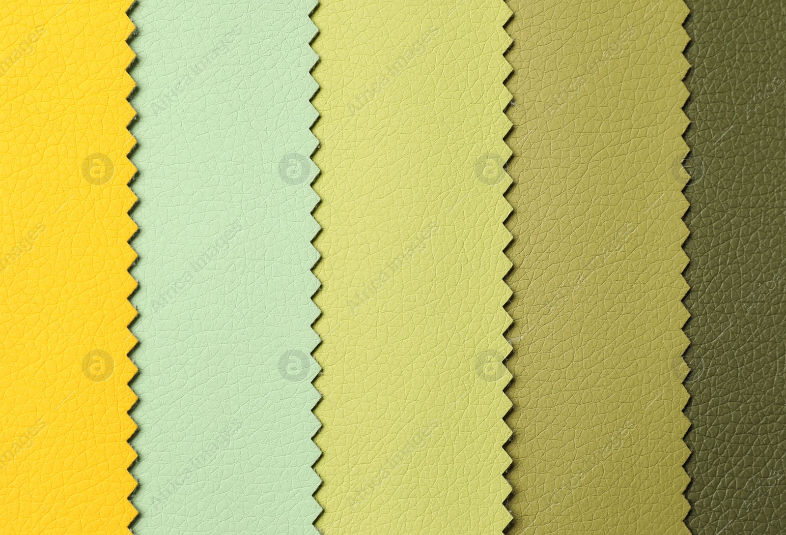 Photo of Leather samples of different colors for interior design as background