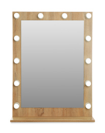 Beautiful modern mirror isolated on white. home decor