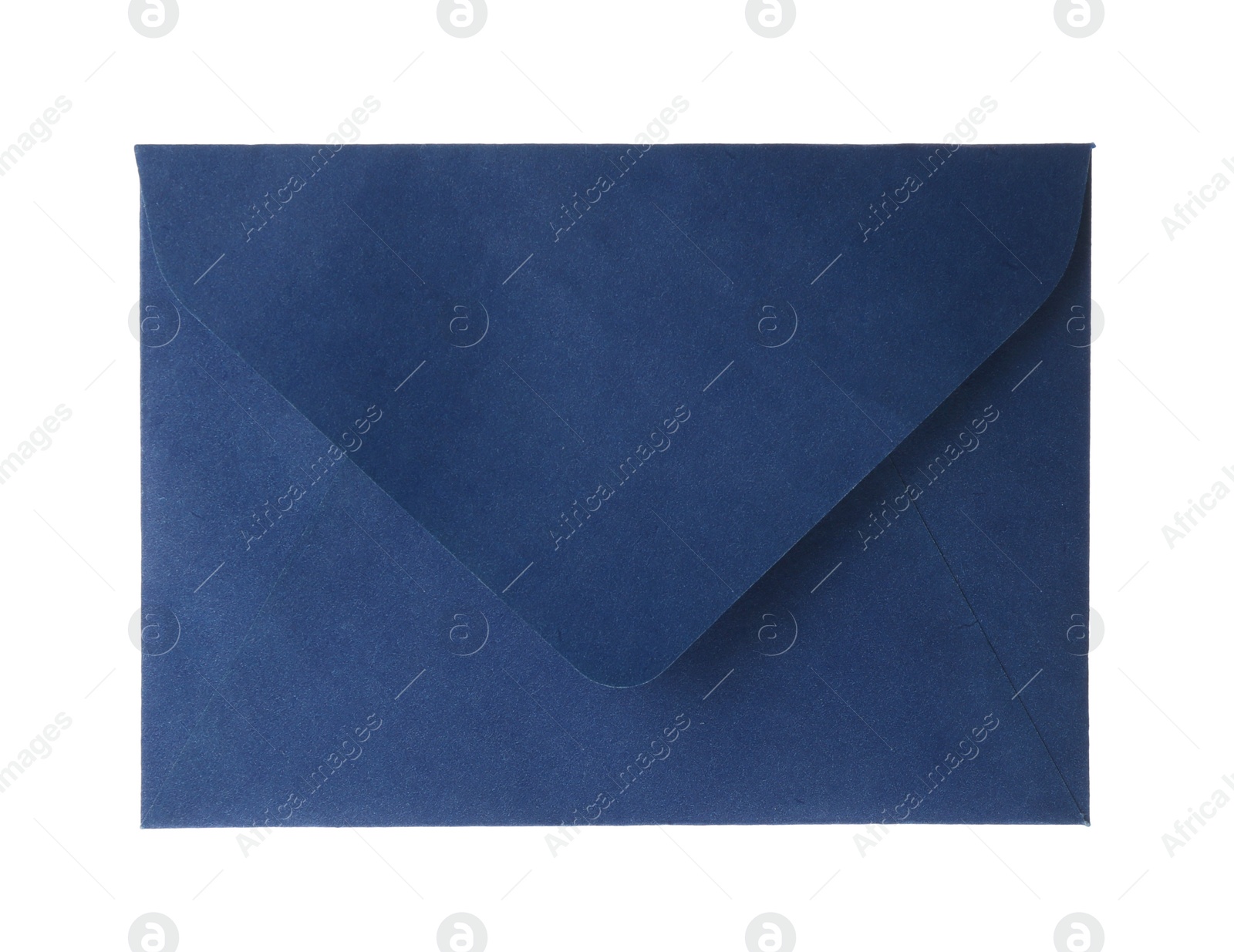 Photo of Blue paper envelope isolated on white. Mail service