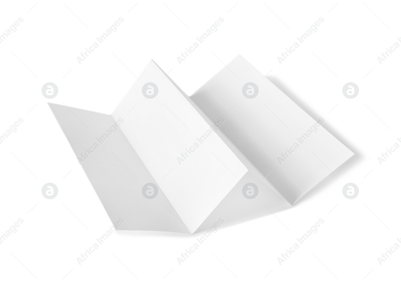 Photo of Blank brochure on white background. Mock up for design