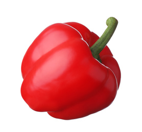 Photo of Raw red bell pepper isolated on white