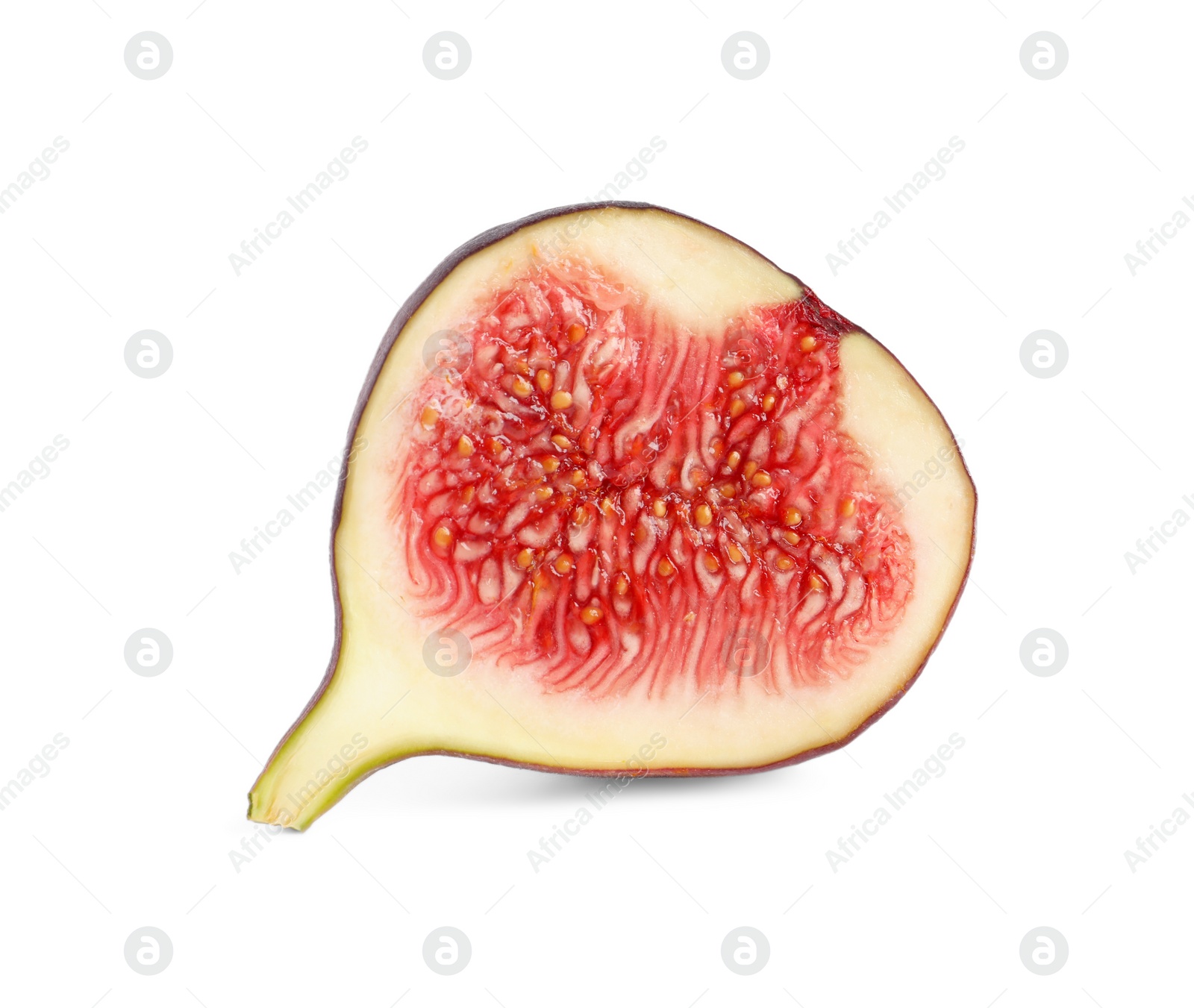 Photo of Half of fresh fig isolated on white