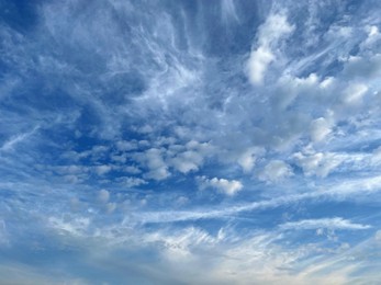 Photo of Picturesque view on beautiful blue sky with clouds