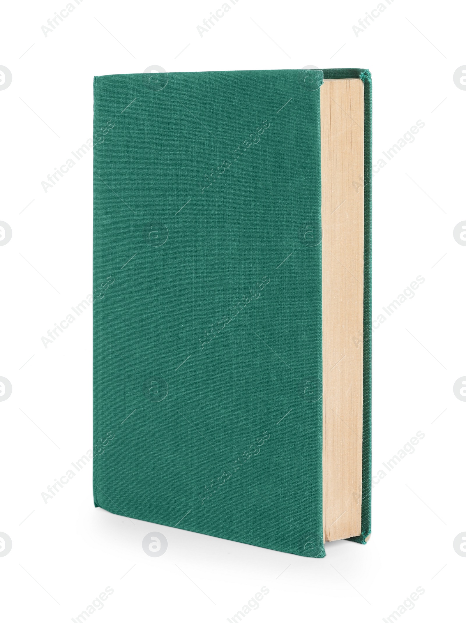 Photo of Closed old hardcover book isolated on white