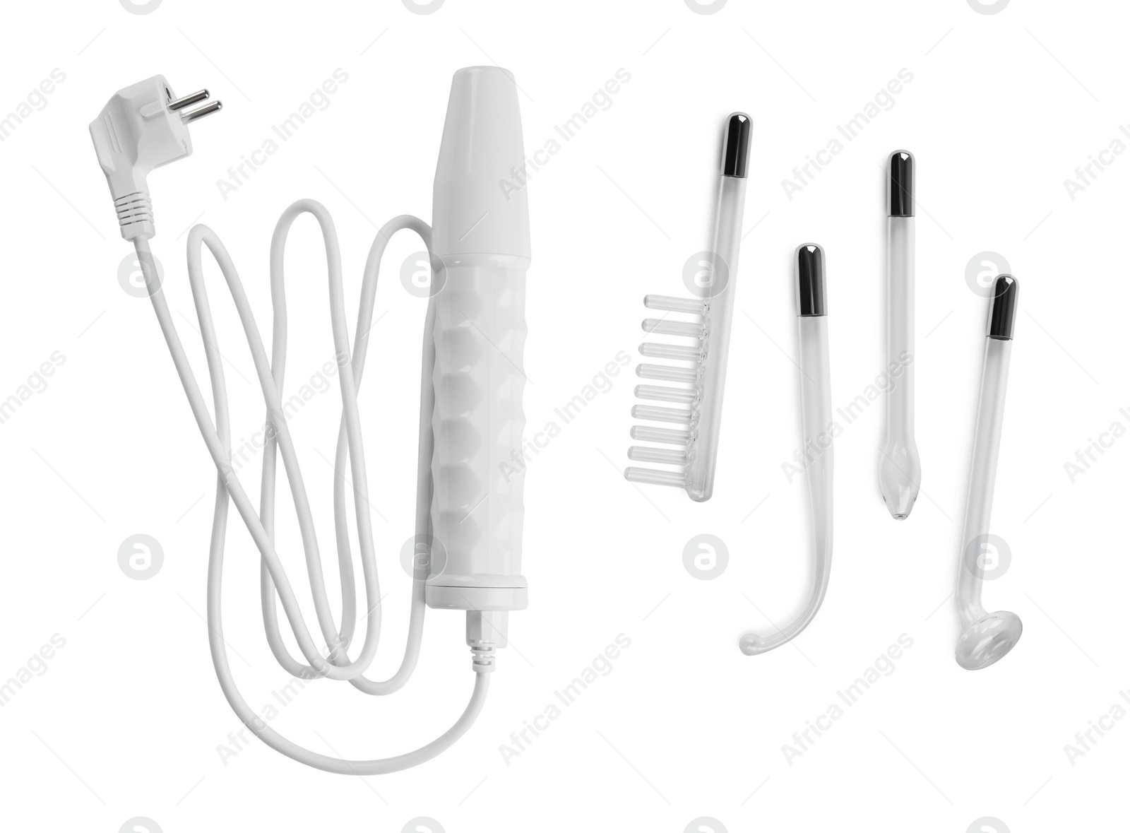 Image of Darsonval and different nozzles on white background, collage