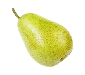 Photo of One tasty ripe pear on white background