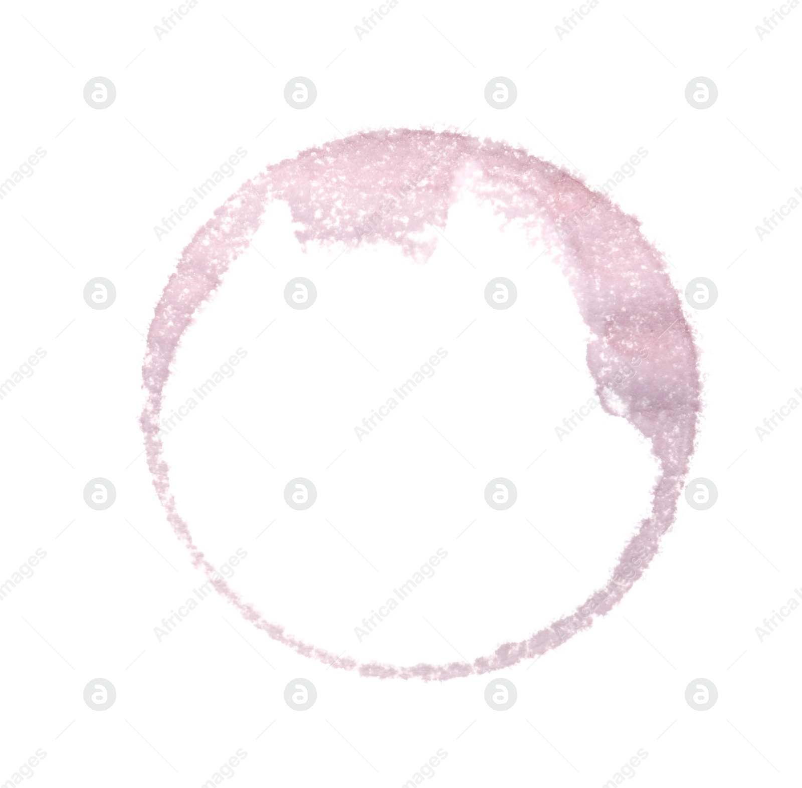 Photo of Wine ring on white background, top view