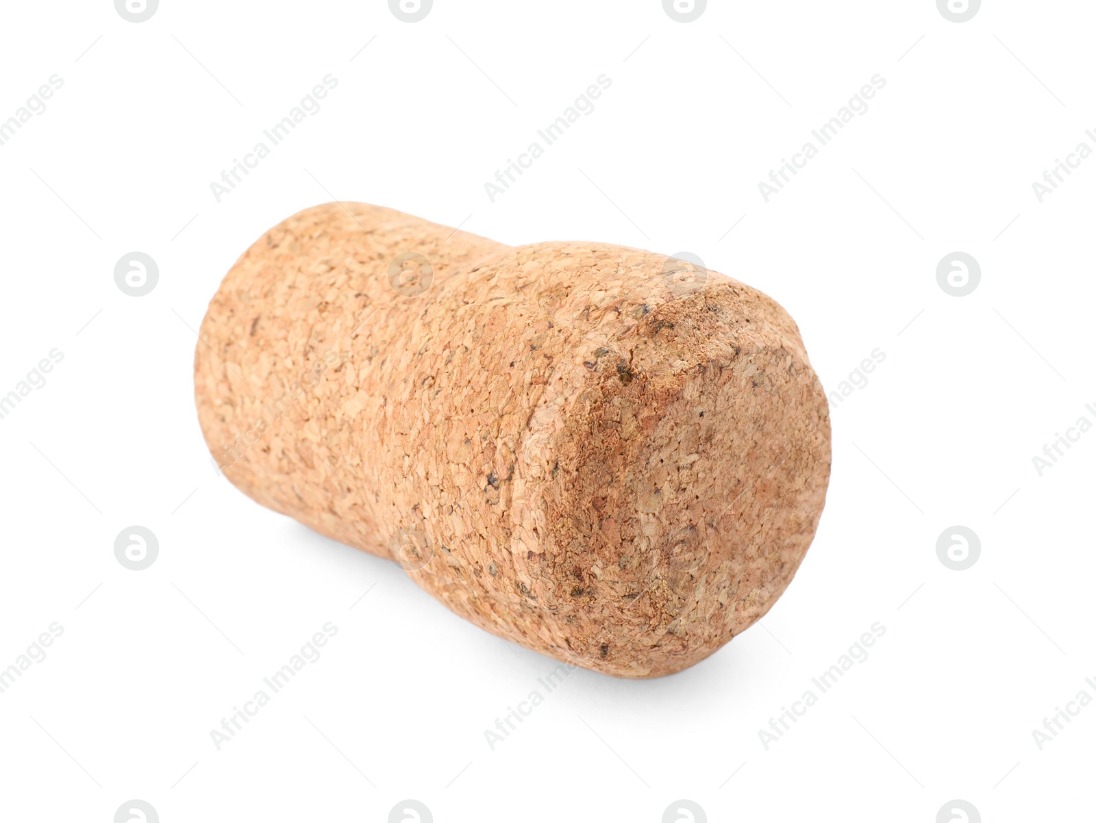 Photo of One sparkling wine cork isolated on white