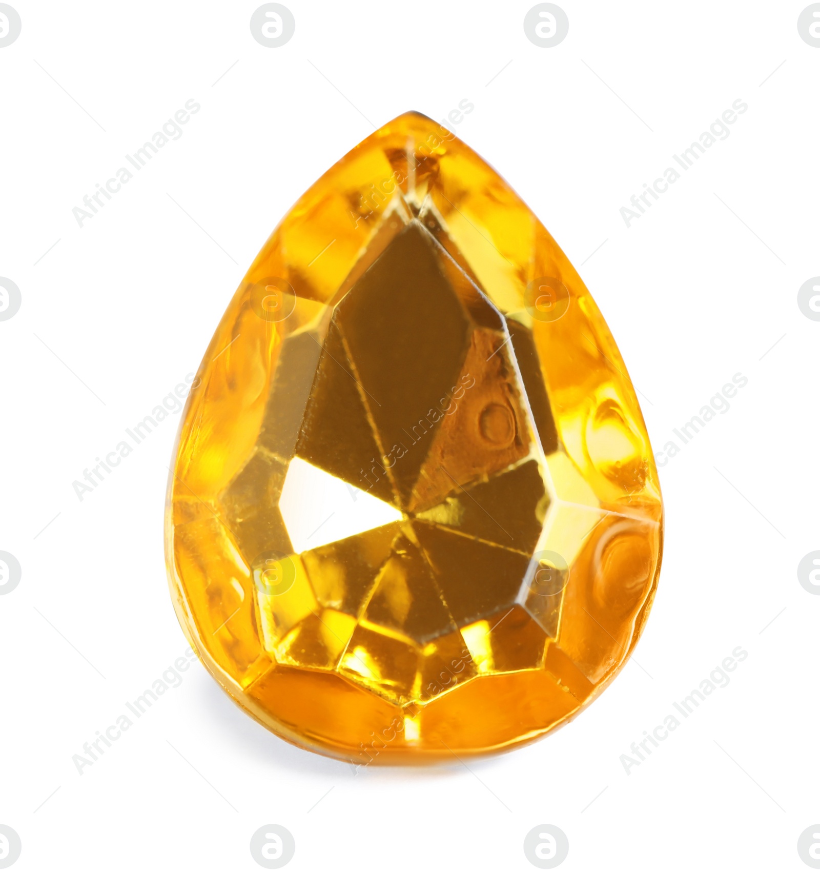 Photo of Beautiful gemstone for jewelry on white background