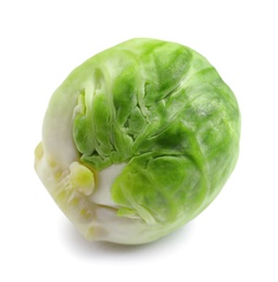 Photo of Fresh tasty Brussels sprout on white background