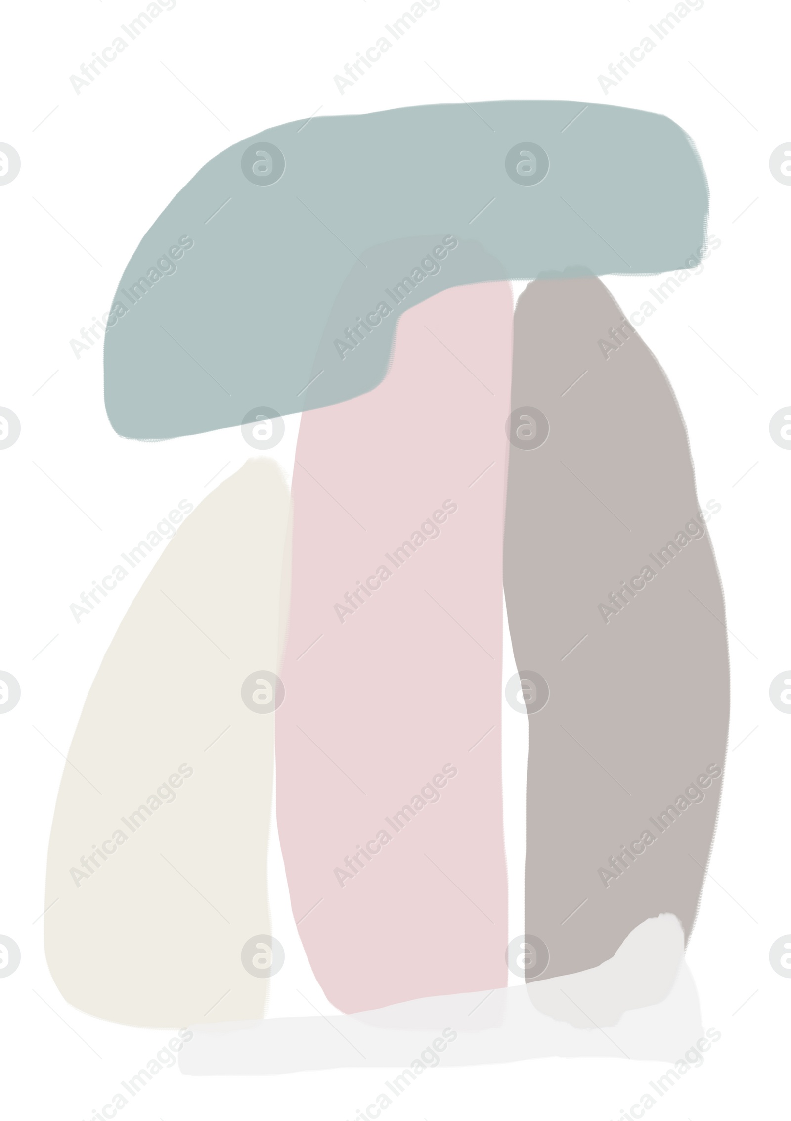 Illustration of Beautiful image with abstract shapes in different colors