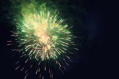 Photo of Beautiful bright firework lighting up night sky