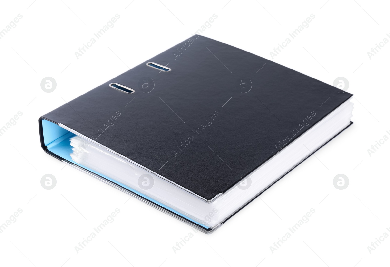 Photo of One black office folder isolated on white