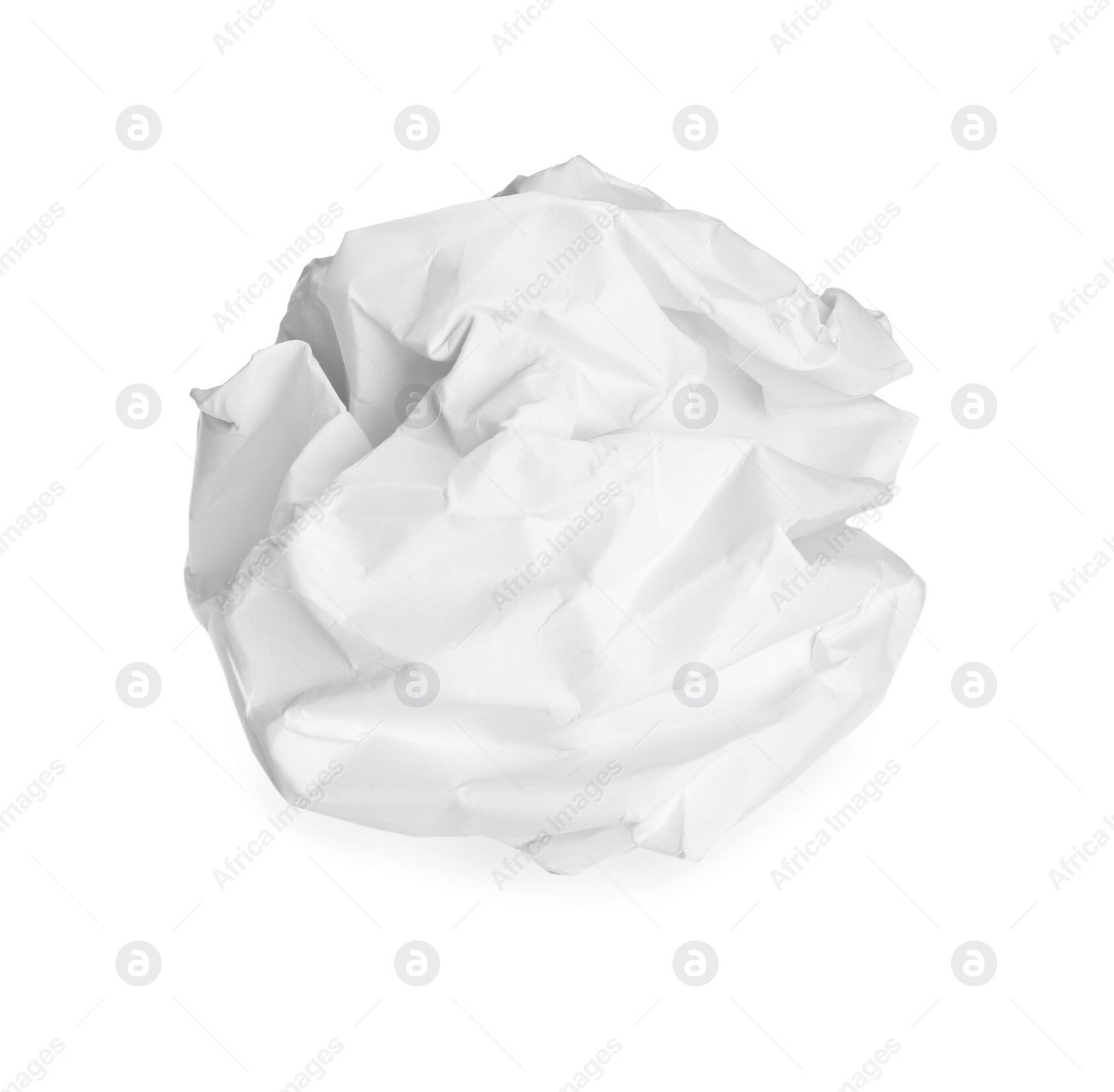 Photo of Crumpled sheet of paper isolated on white