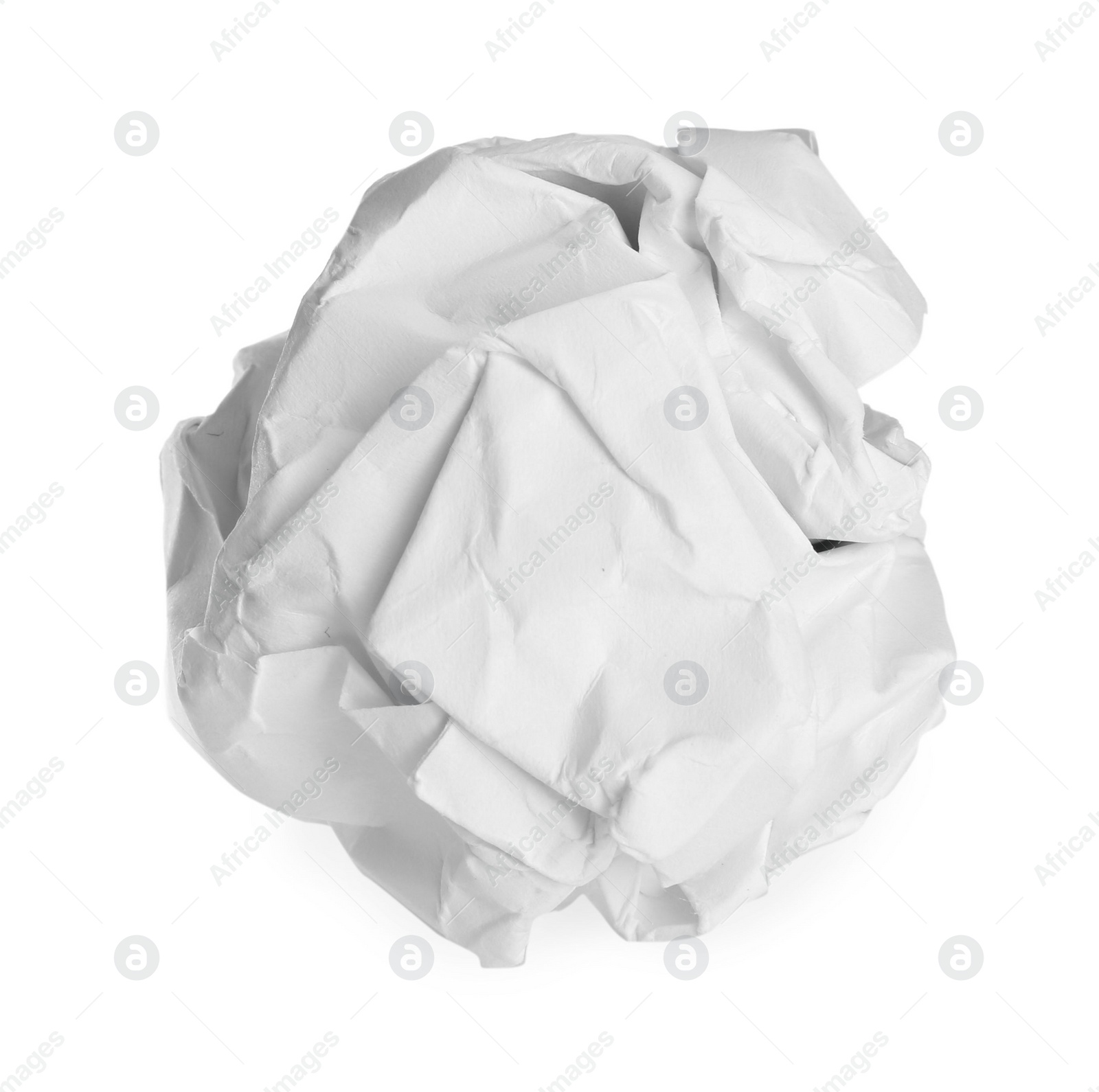 Photo of Crumpled sheet of paper isolated on white