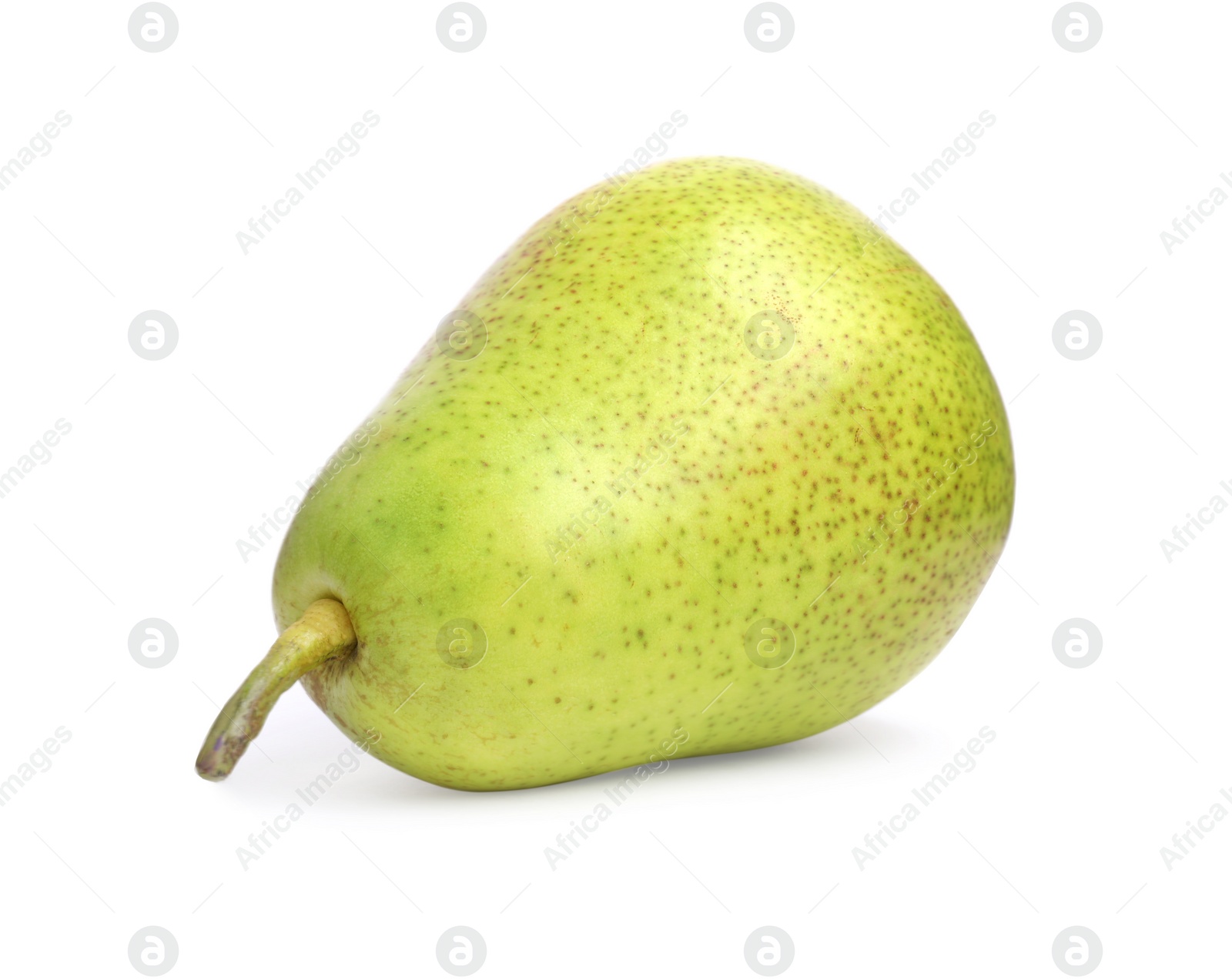 Photo of One tasty ripe pear on white background