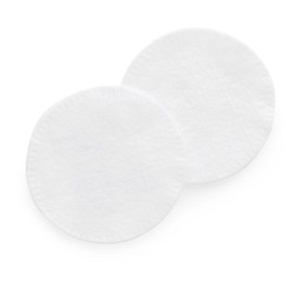 Photo of Soft clean cotton pads on white background, top view