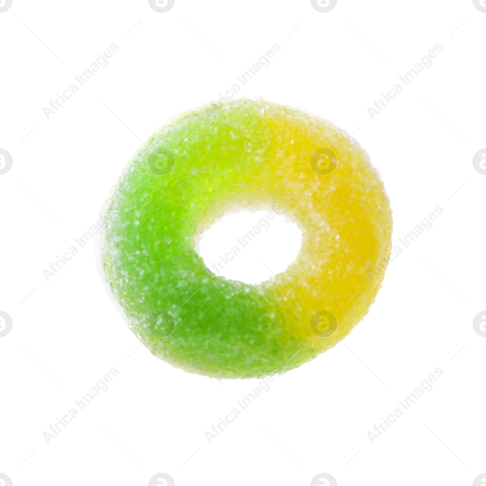 Photo of Sweet colorful jelly candy on white background