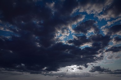 Photo of Beautiful view of sky with dark clouds after thunder