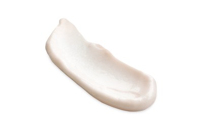 Photo of Sample of face cream on white background