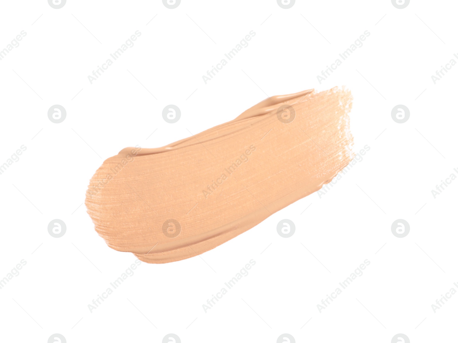 Photo of Smear of skin foundation isolated on white, top view