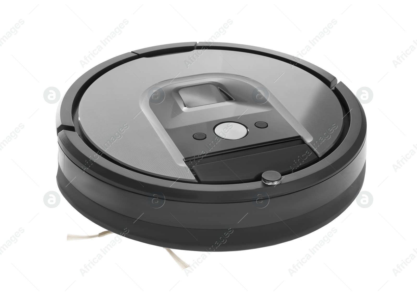 Photo of Modern robotic vacuum cleaner isolated on white