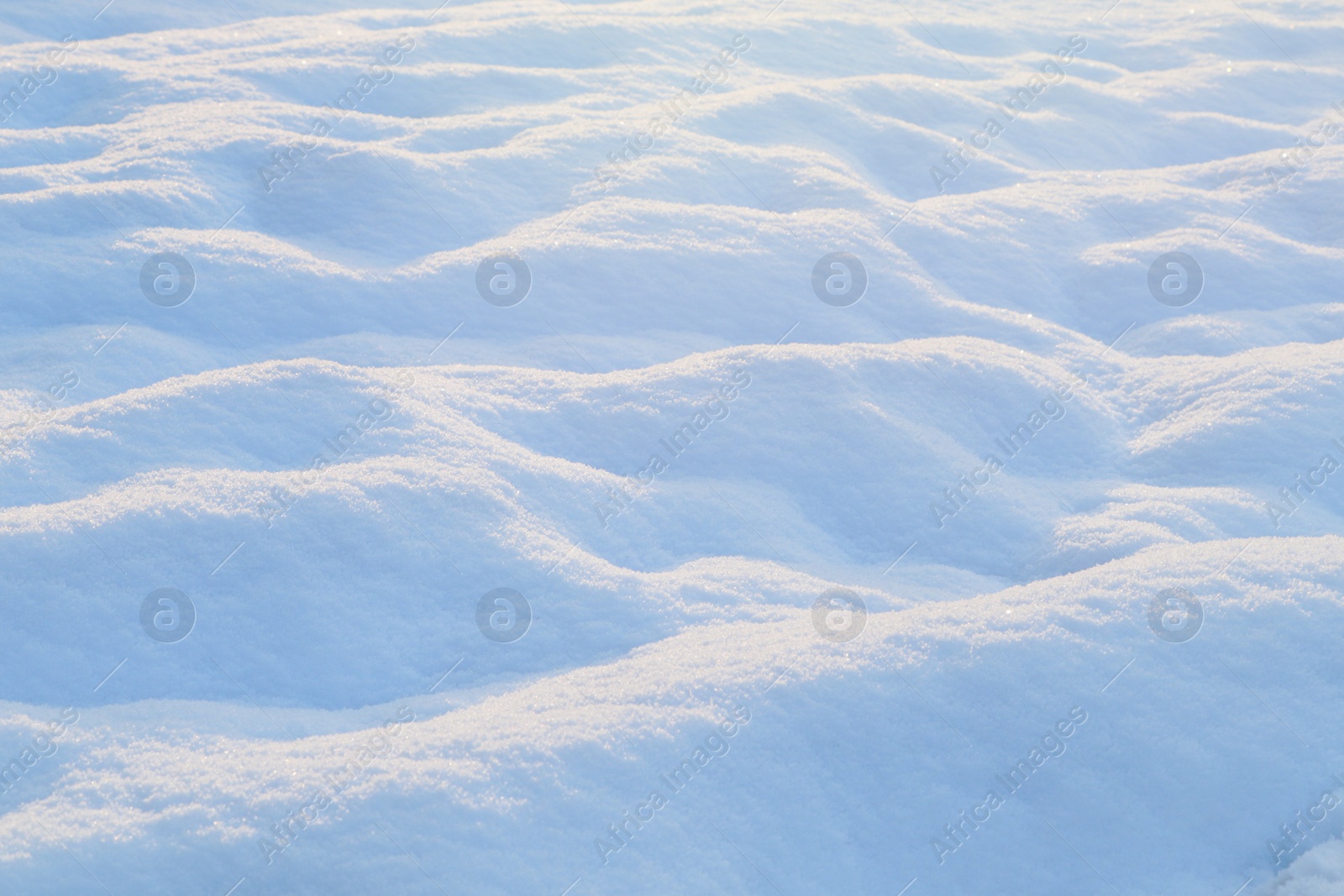 Photo of Beautiful snow as background, closeup view. Winter weather