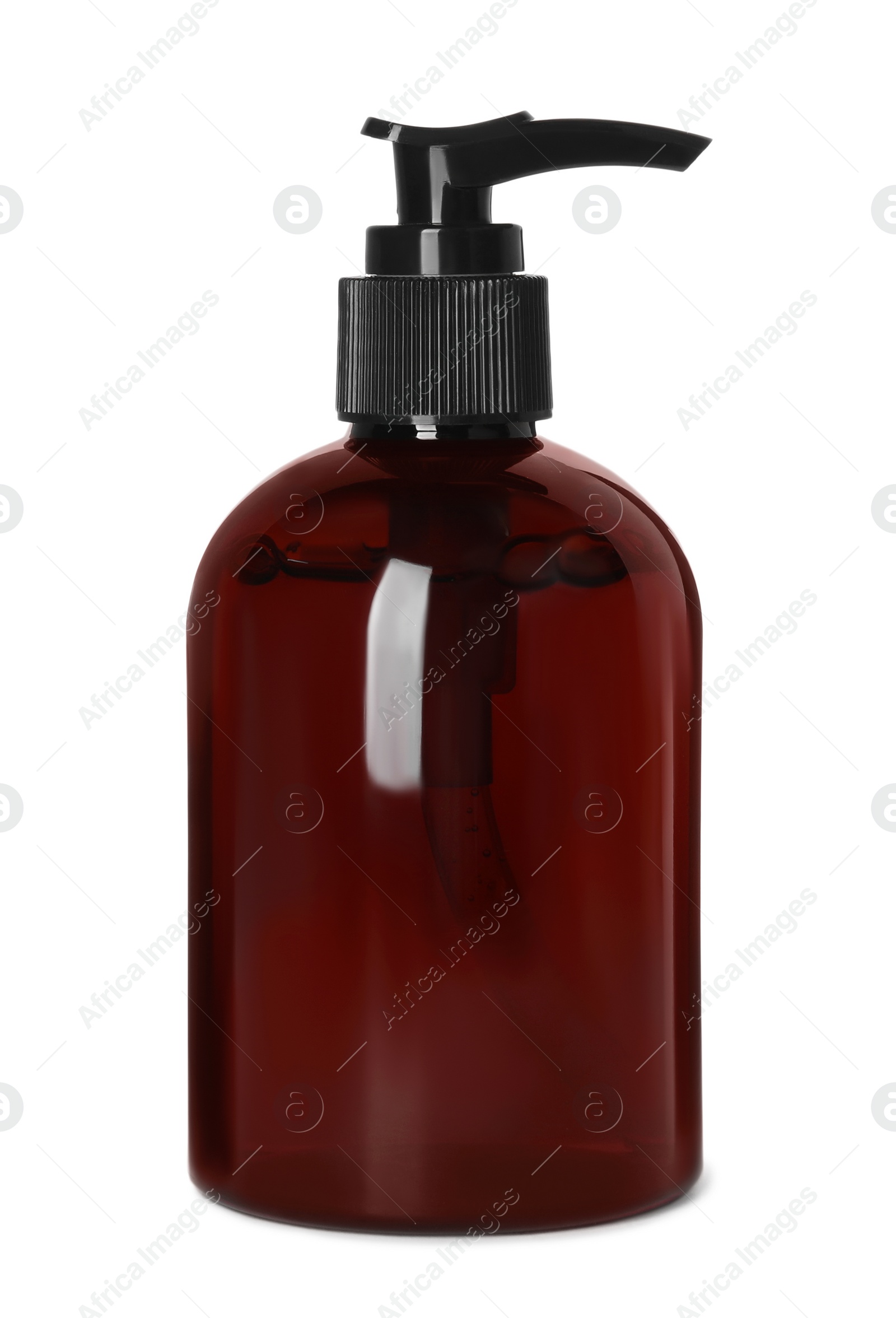 Photo of One bottle of shampoo isolated on white