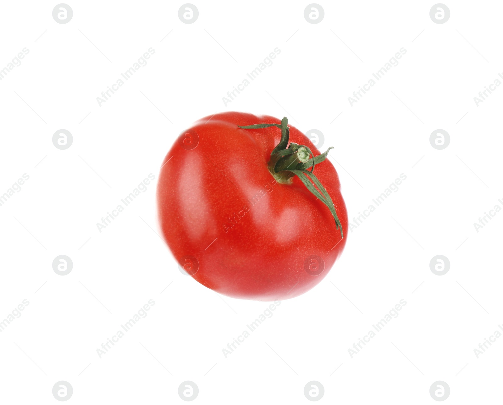 Photo of Fresh ripe organic tomato isolated on white