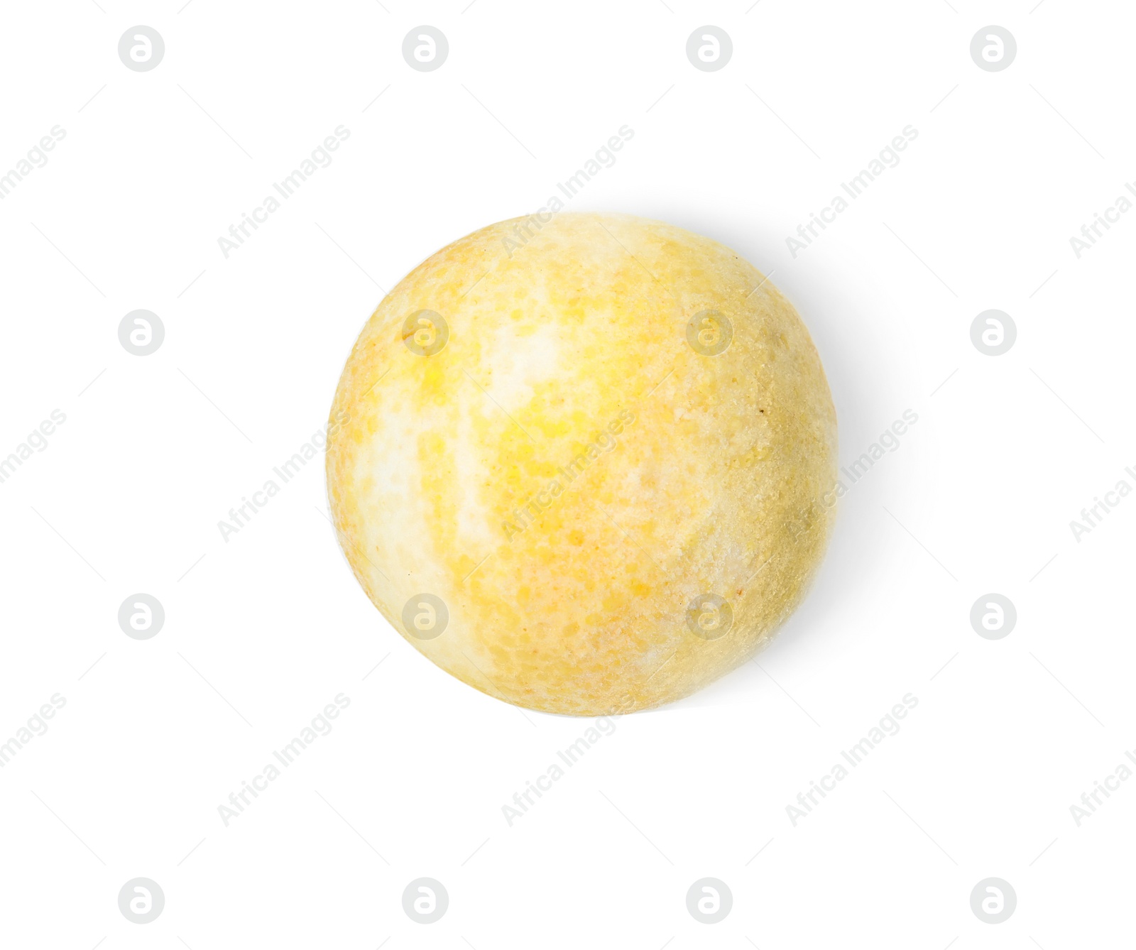 Photo of Bath bomb on white background. Spa product