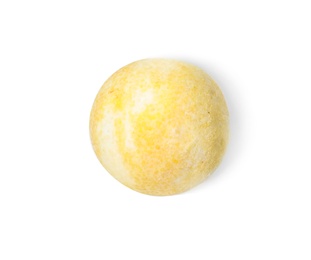 Photo of Bath bomb on white background. Spa product