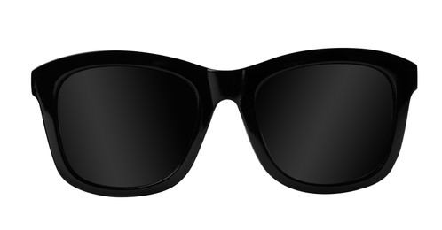 New stylish sunglasses isolated on white. Sun protection