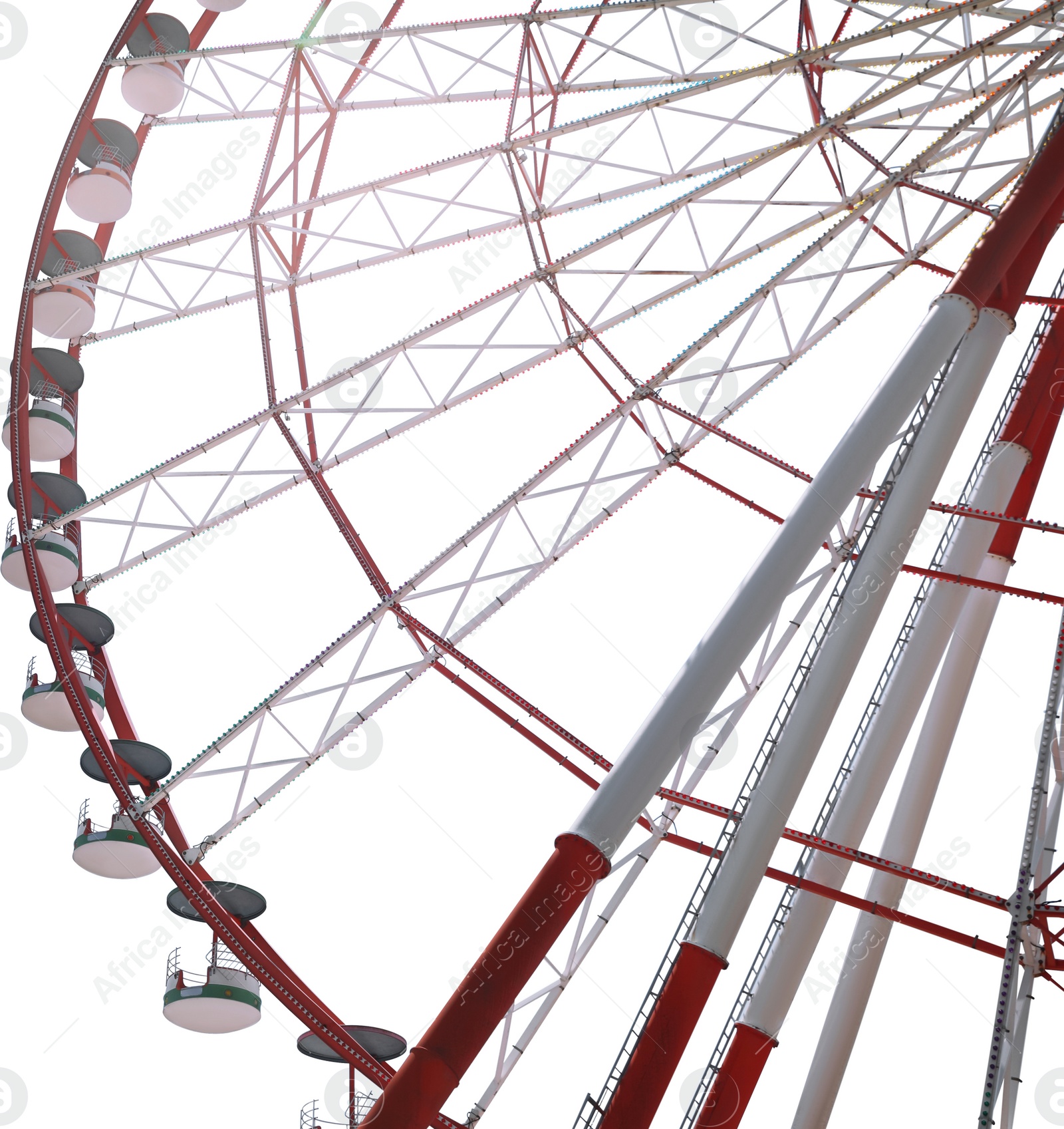 Image of Beautiful large Ferris wheel isolated on white