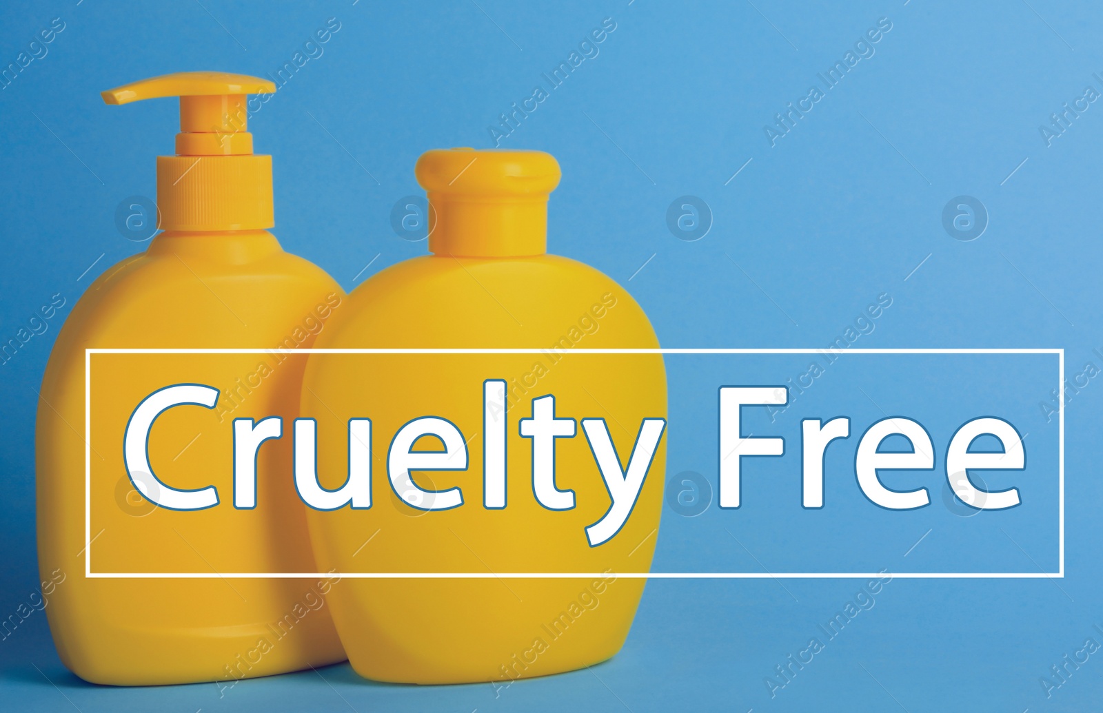 Image of Cruelty free concept. Personal care products not tested on animals  