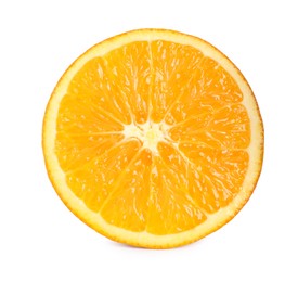 Citrus fruit. Half of fresh orange isolated on white