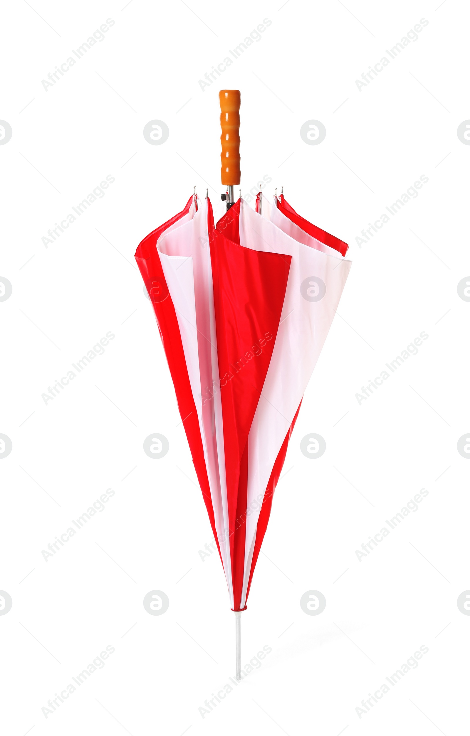 Photo of Modern closed bright umbrella isolated on white