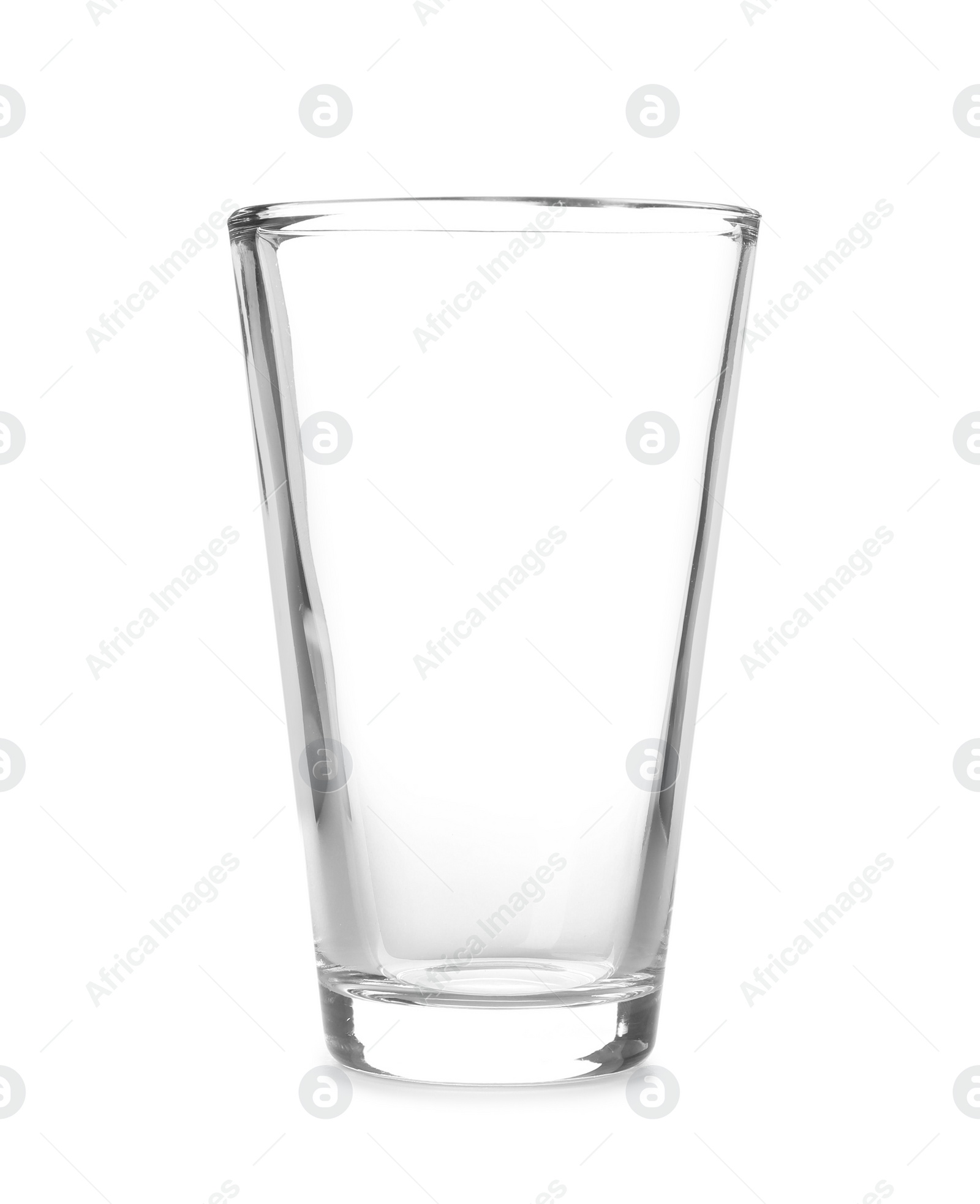 Photo of Clean empty glass on white background. Washing dishes