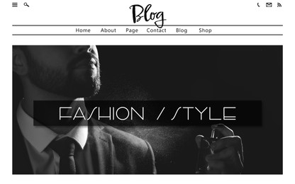 Homepage design of fashion and style blog web site