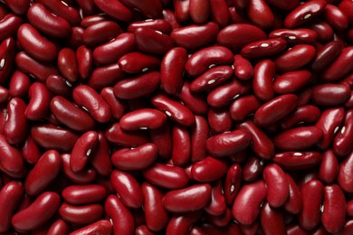 Photo of Top view of raw red kidney beans as background