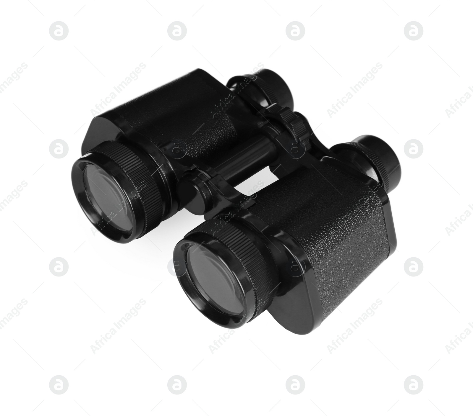 Photo of Modern binoculars isolated on white. Optical instrument