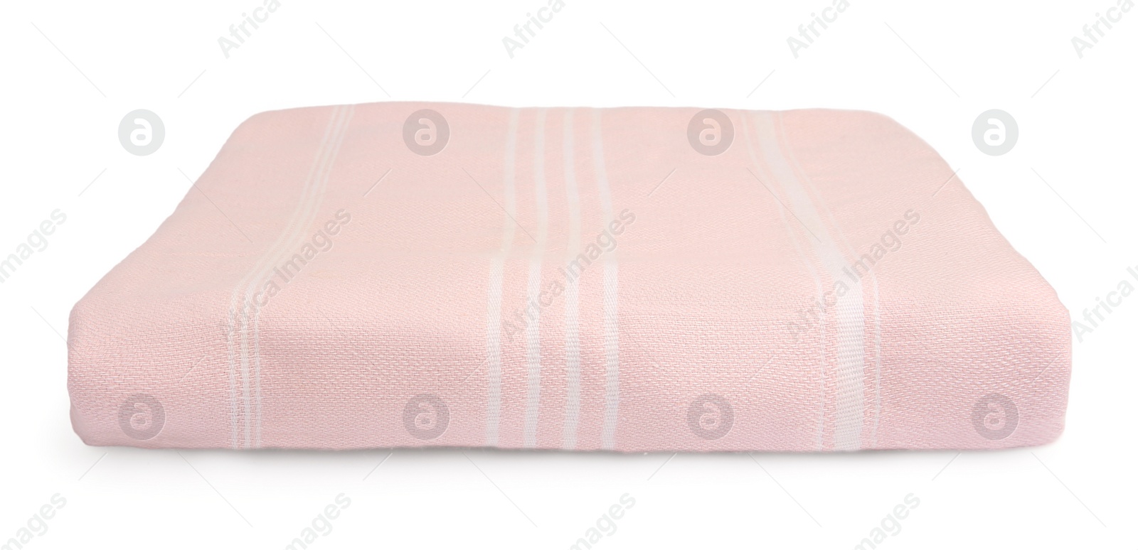 Photo of One folded beach towel isolated on white
